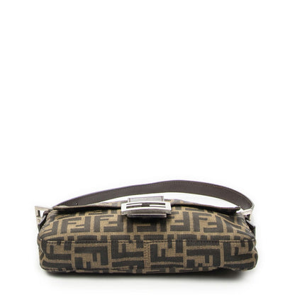 Fendi Baguette Tan Dark Brown Zucca Canvas Messenger Bag — view 6