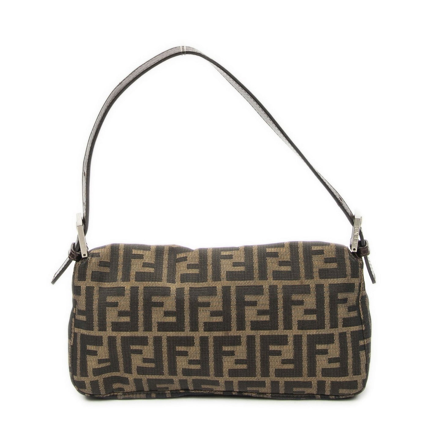Fendi Baguette Tan Dark Brown Zucca Canvas Messenger Bag — view 5