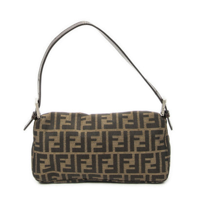 Fendi Baguette Tan Dark Brown Zucca Canvas Messenger Bag — view 5