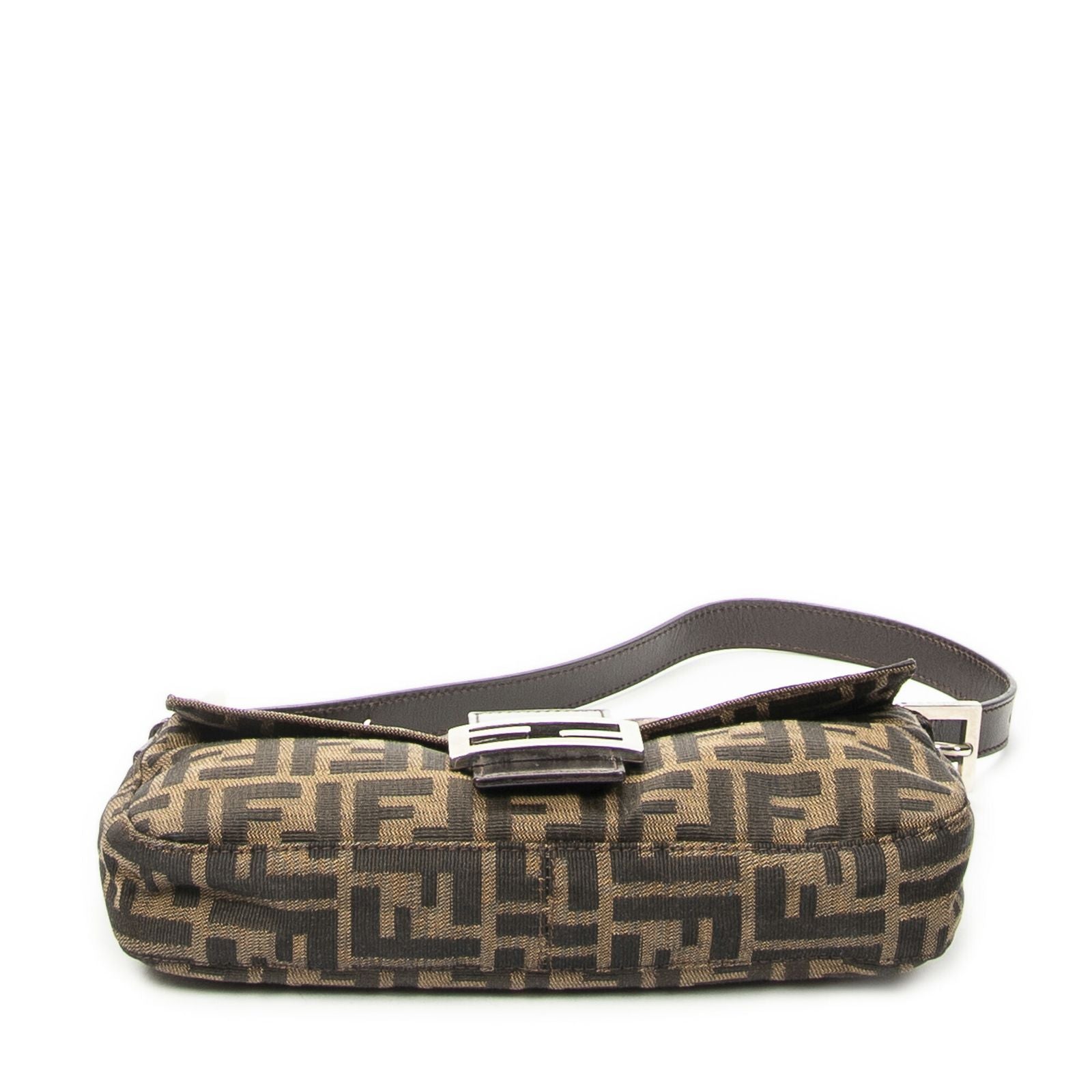 Fendi Baguette Brown Black Zucca Canvas Messenger Bag — view 6
