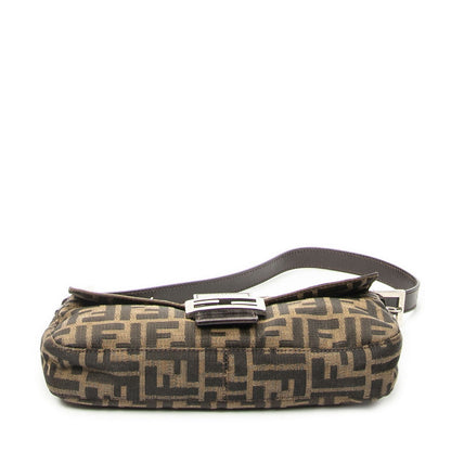 Fendi Baguette Brown Black Zucca Canvas Messenger Bag — view 6