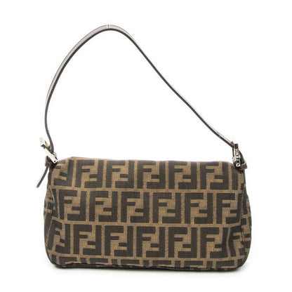 Fendi Baguette Brown Black Zucca Canvas Messenger Bag — view 5