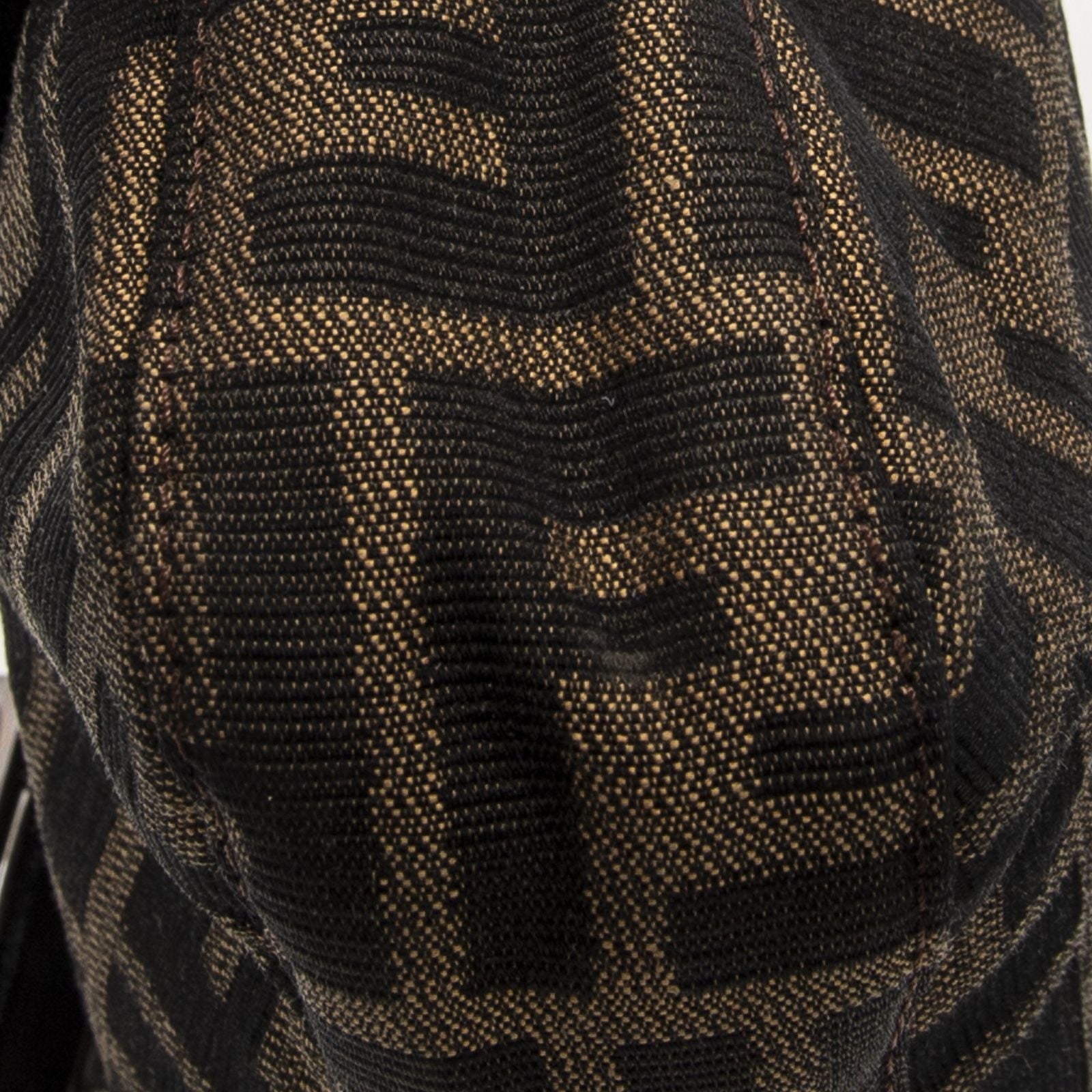 Fendi Baguette Brown Black Zucca Canvas Messenger Bag — view 7