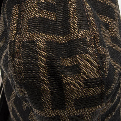 Fendi Baguette Brown Black Zucca Canvas Messenger Bag — view 7