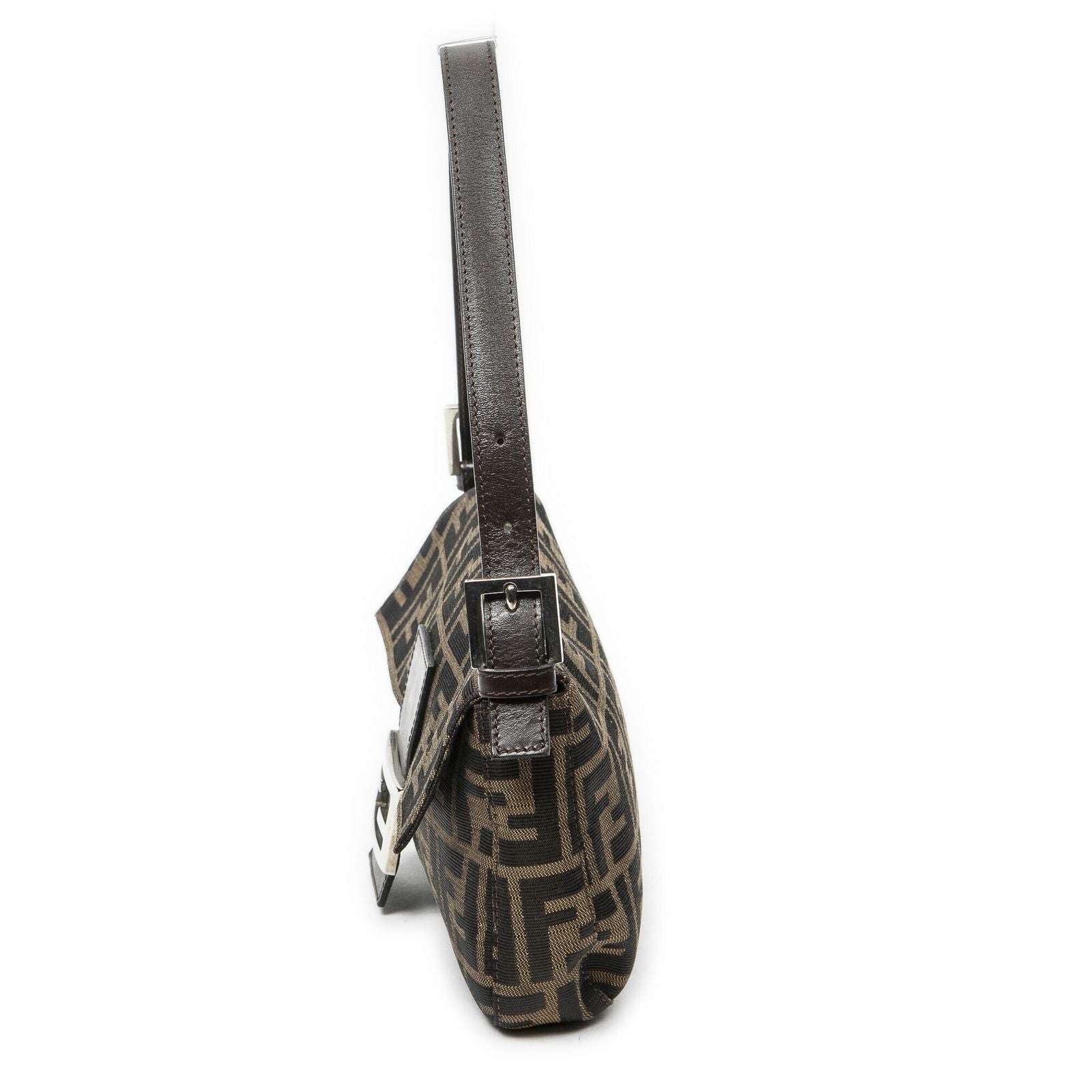 Fendi Baguette Khaki Dark Brown Zucca Canvas — view 3