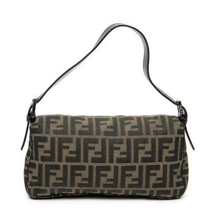 Fendi Baguette Khaki Color Brown Zucca Canvas Messenger Bag — view 5