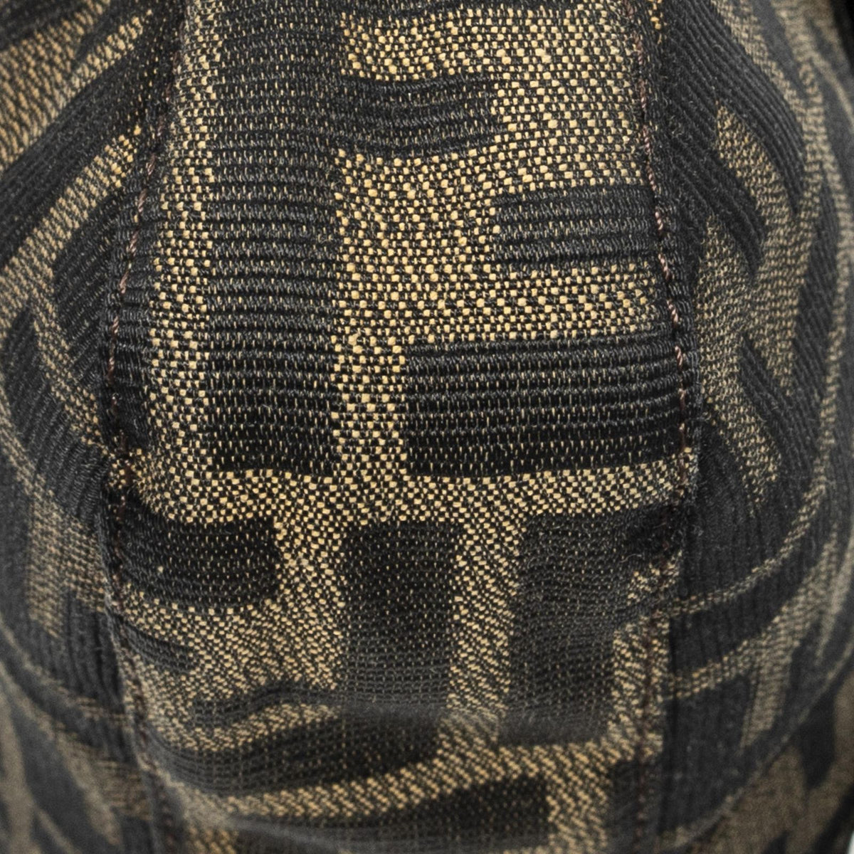 Fendi Baguette Khaki Color Brown Zucca Canvas Messenger Bag — view 7