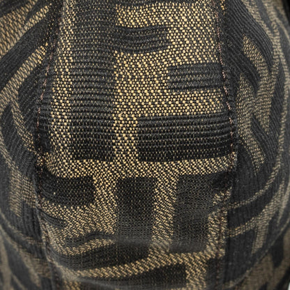 Fendi Baguette Khaki Color Brown Zucca Canvas Messenger Bag — view 7