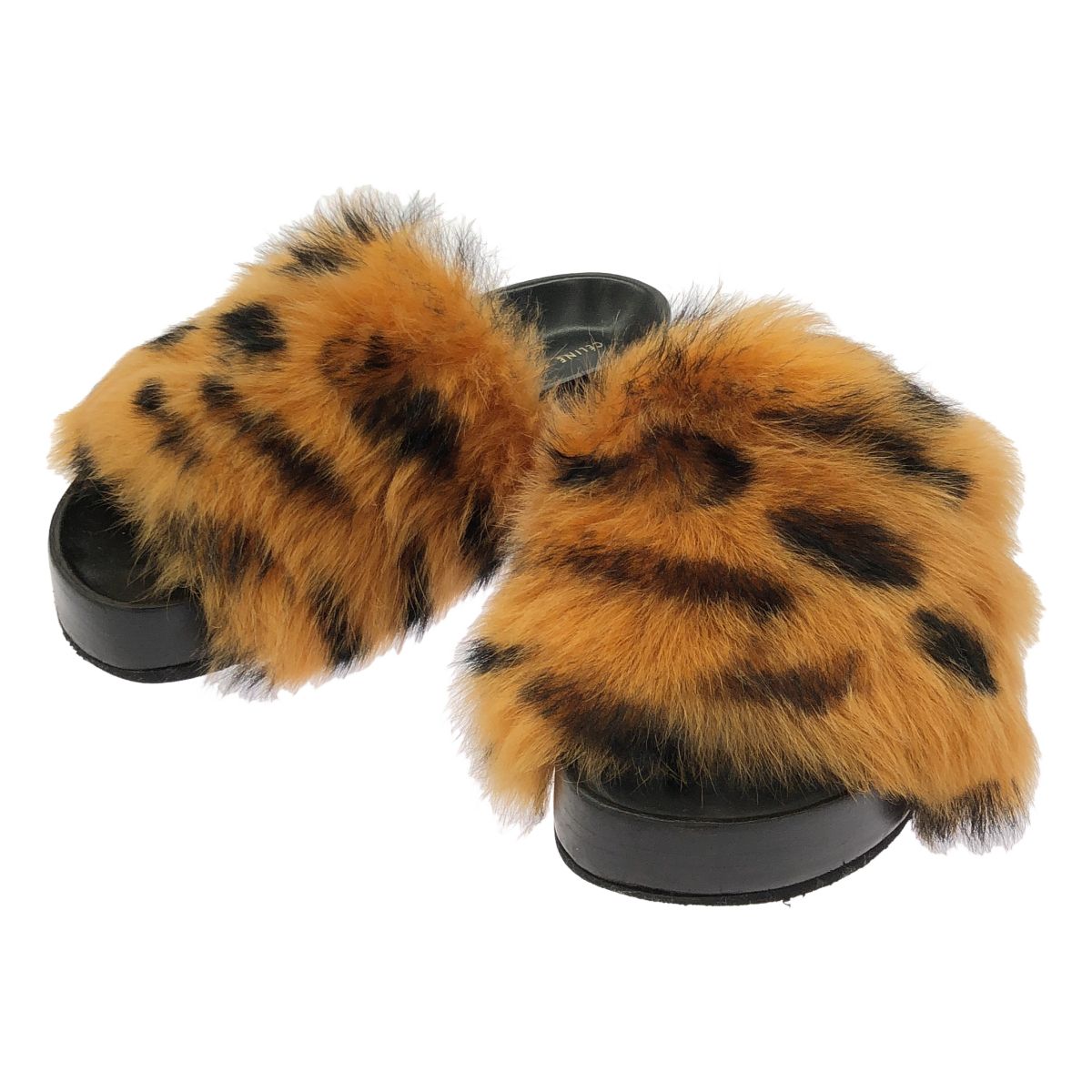 Celine By Phoebe Philo Fur Sandals Brown