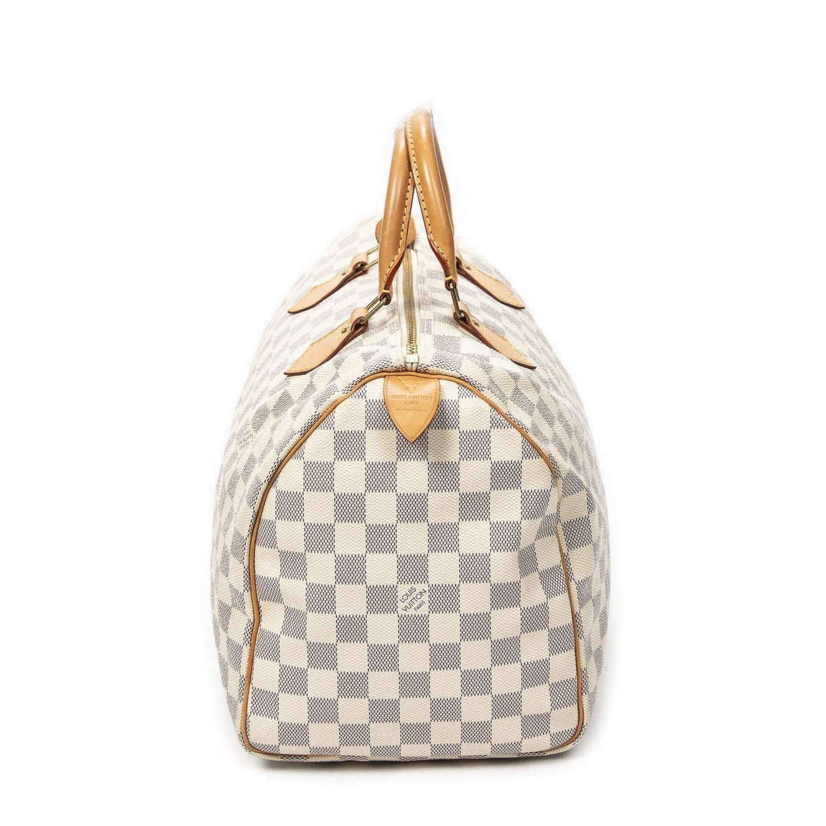 Louis Vuitton Speedy Ivory Damier Azur Handbag — view 4