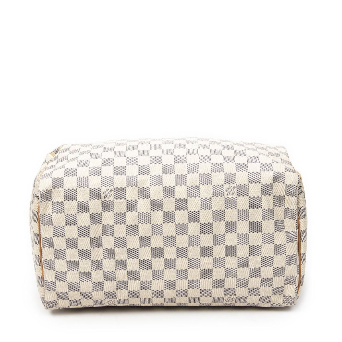 Louis Vuitton Speedy Ivory Damier Azur Handbag — view 6