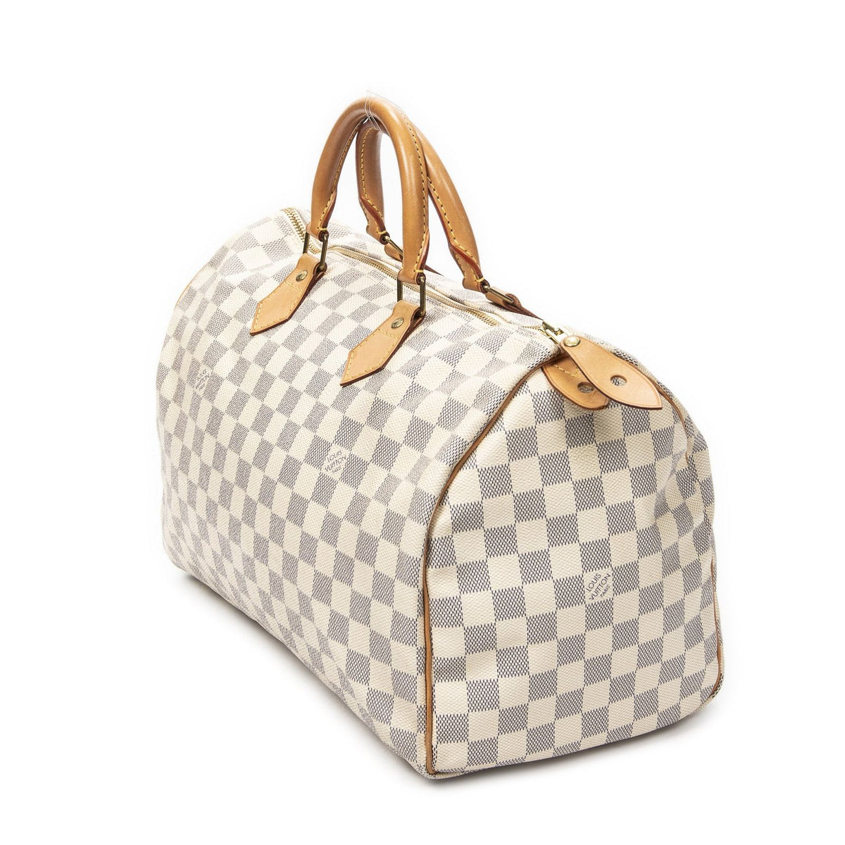 Louis Vuitton Speedy Ivory Damier Azur Handbag — view 2