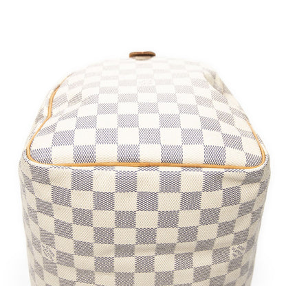 Louis Vuitton Speedy Ivory Damier Azur Handbag — view 8