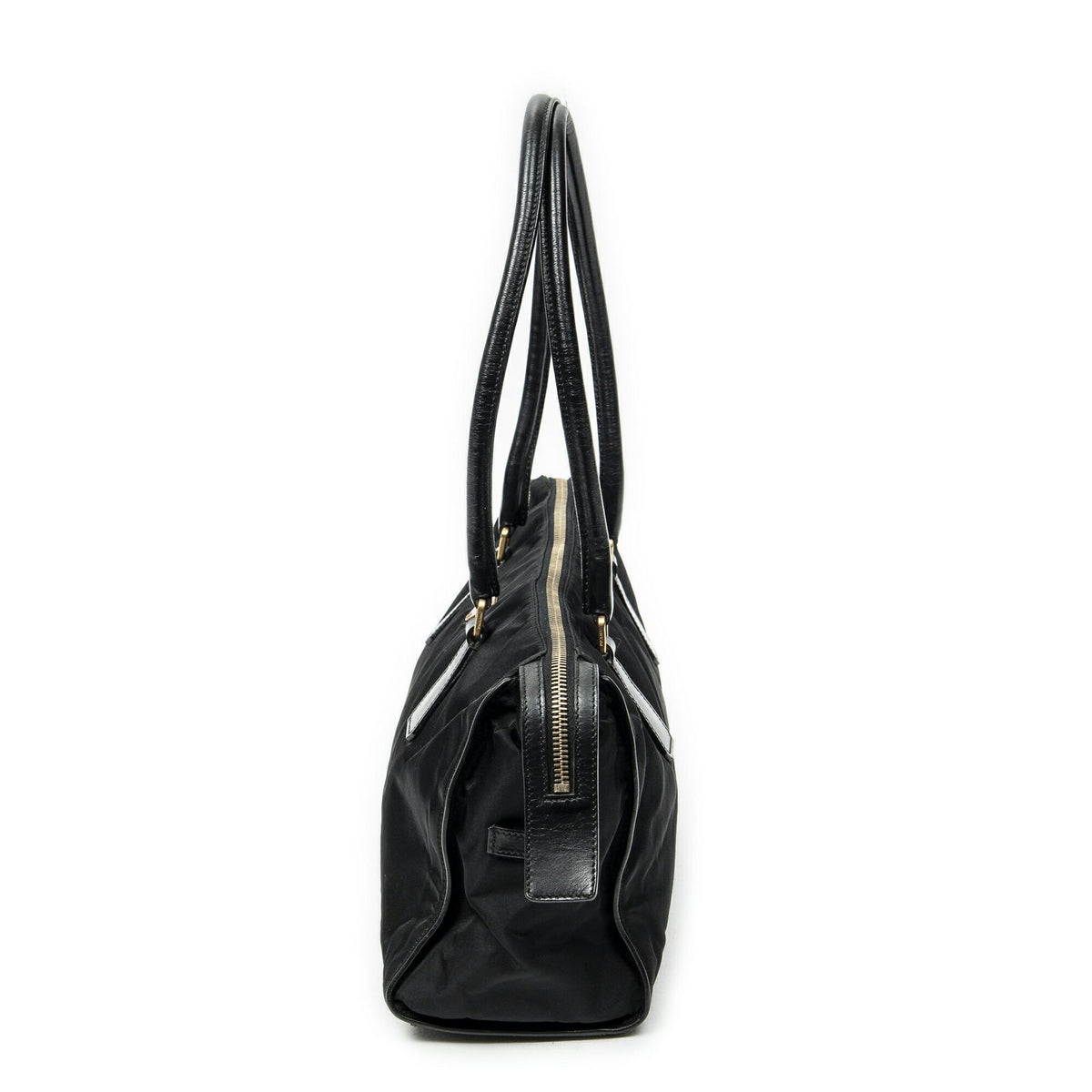 Prada Horizontal Boston Black Nylon Canvas Messenger Bag — view 3