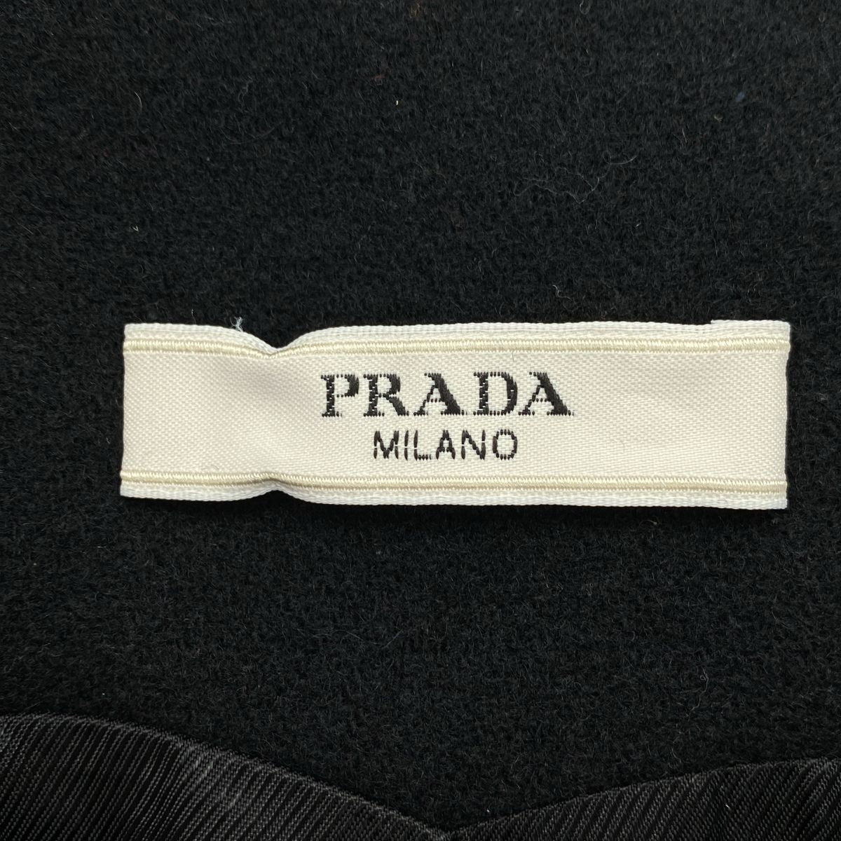 Prada Color Block Long Coat Black 38 — view 3