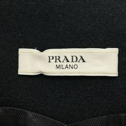 Prada Color Block Long Coat Black 38 — view 3