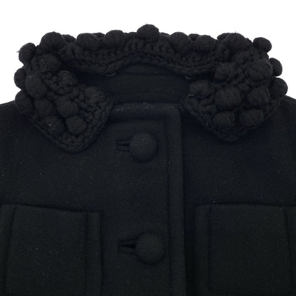 Prada Color Block Long Coat Black 38 — view 4