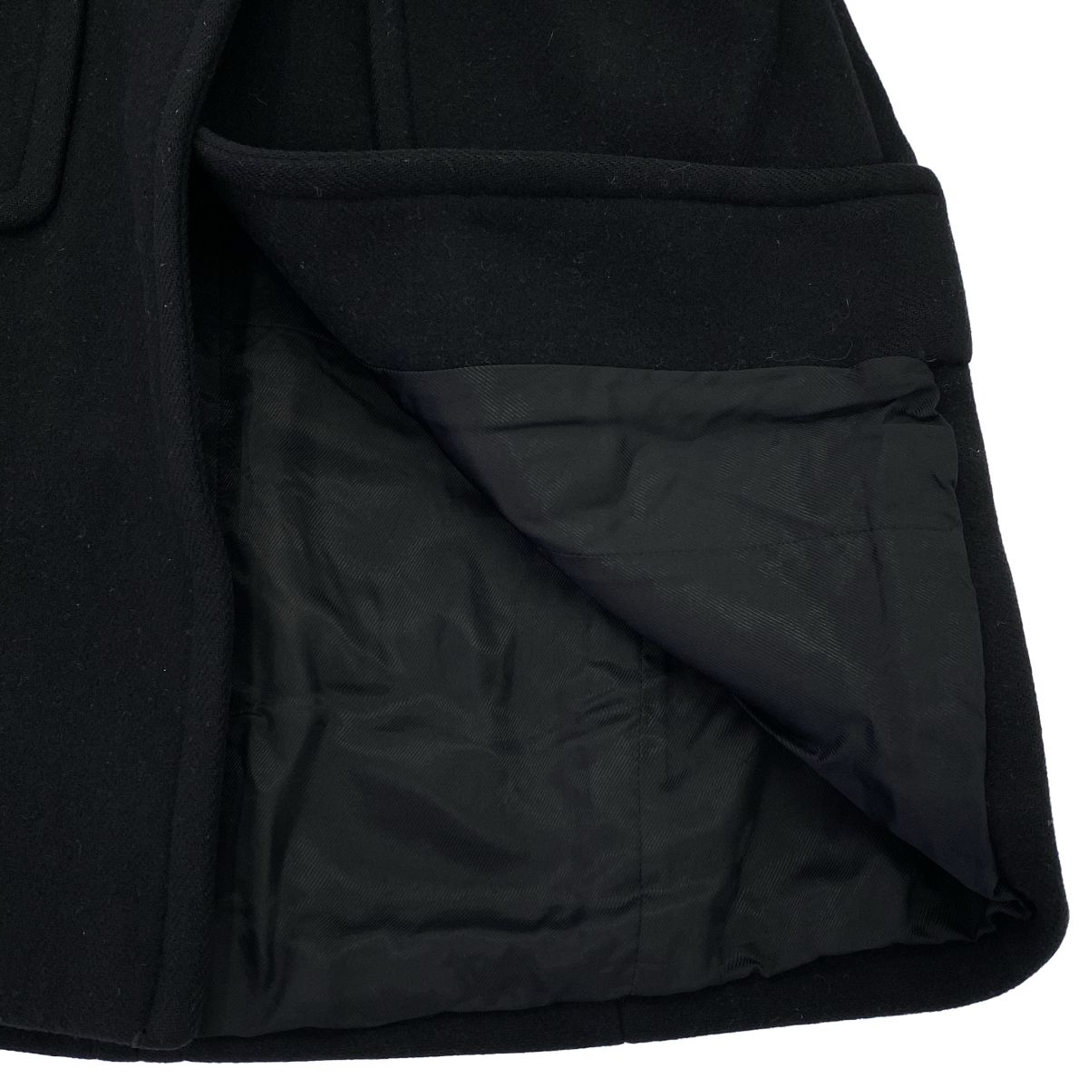 Prada Color Block Long Coat Black 38 — view 6