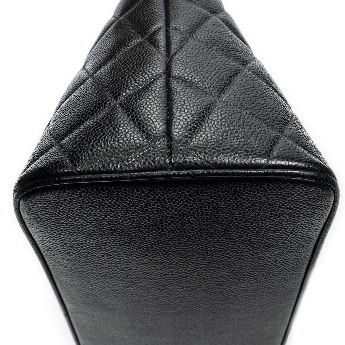 Chanel Timeless Medallion Tote Bag Black Quilted Caviar Leather — view 7