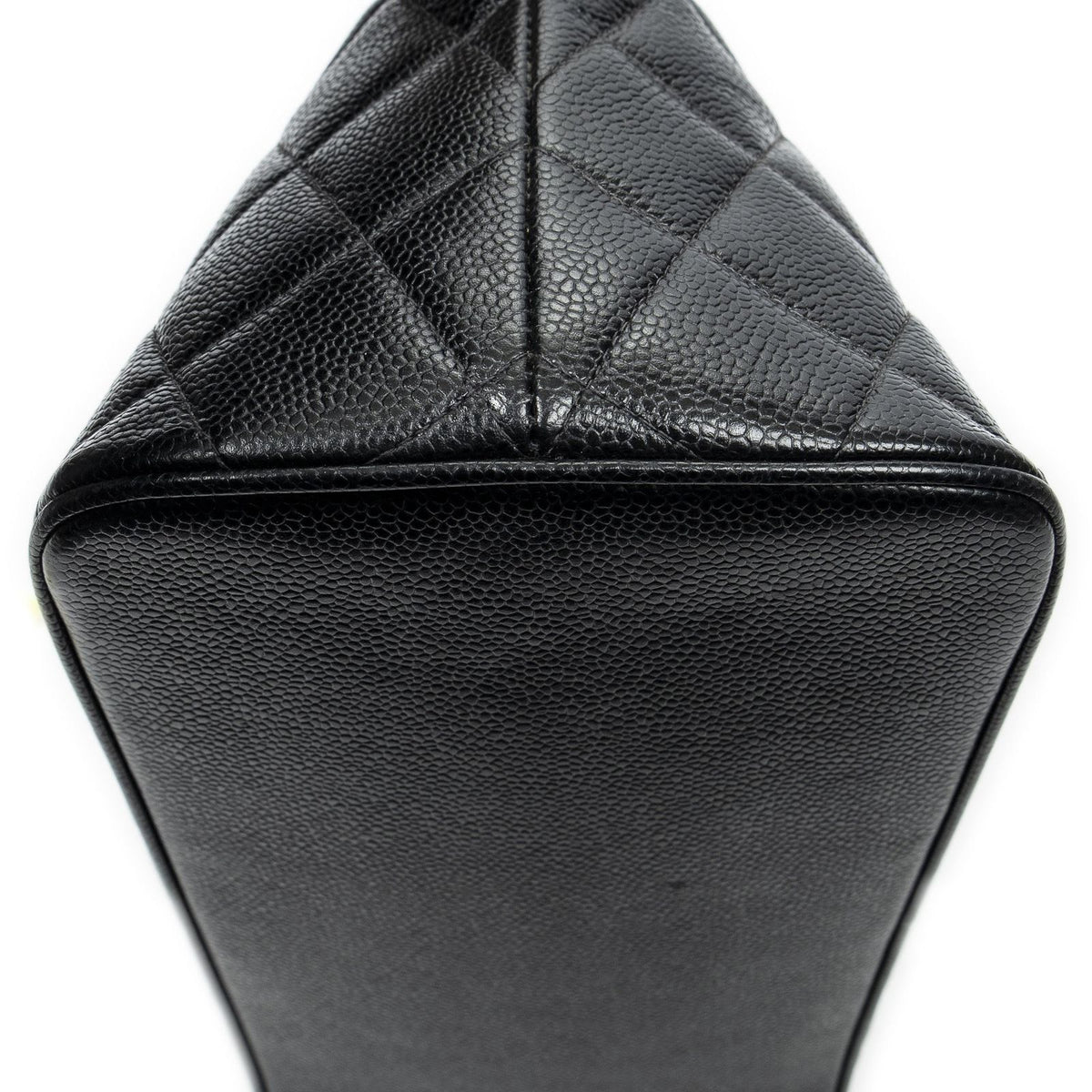 Chanel Timeless Medallion Tote Bag Black Quilted Caviar Leather — view 8