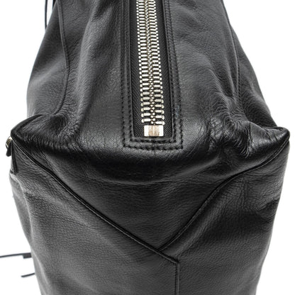 Balenciaga Papier A6 Zip Around Tote Bag Black Gray Calfskin Leather — view 8