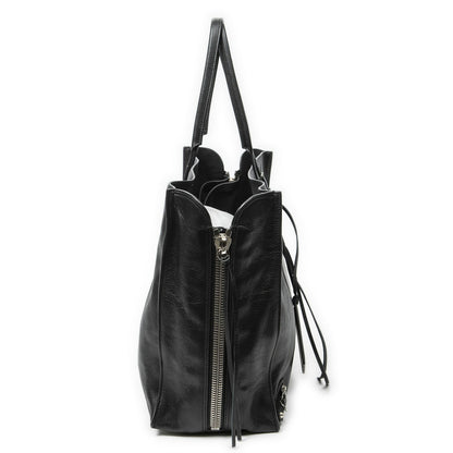 Balenciaga Papier A6 Zip Around Tote Bag Black Gray Calfskin Leather — view 4