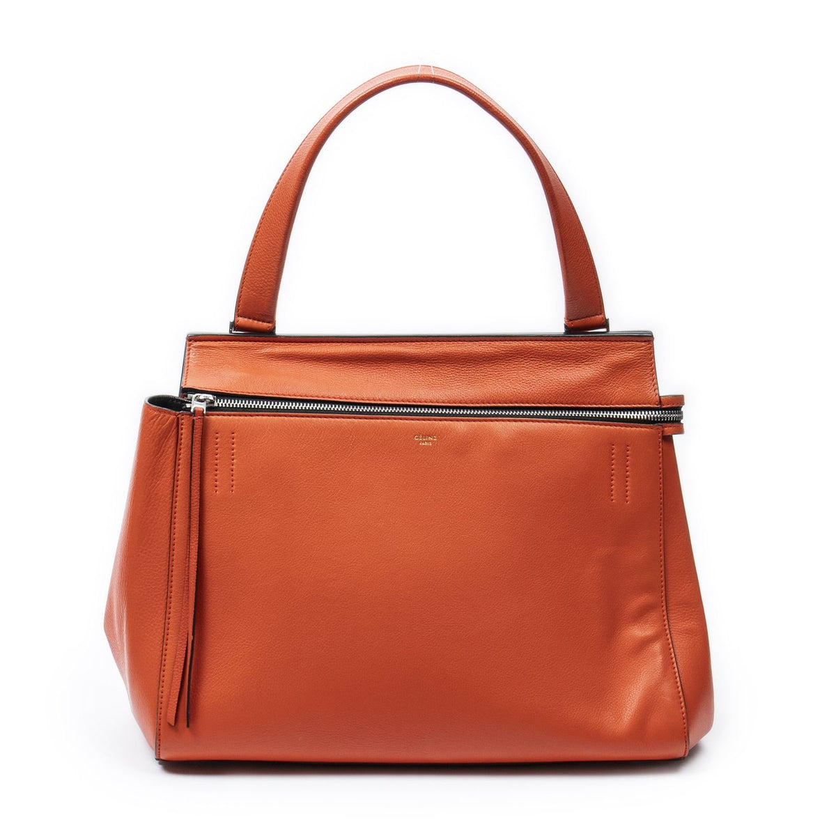 Celine Edge Bag Orange Calfskin Leather