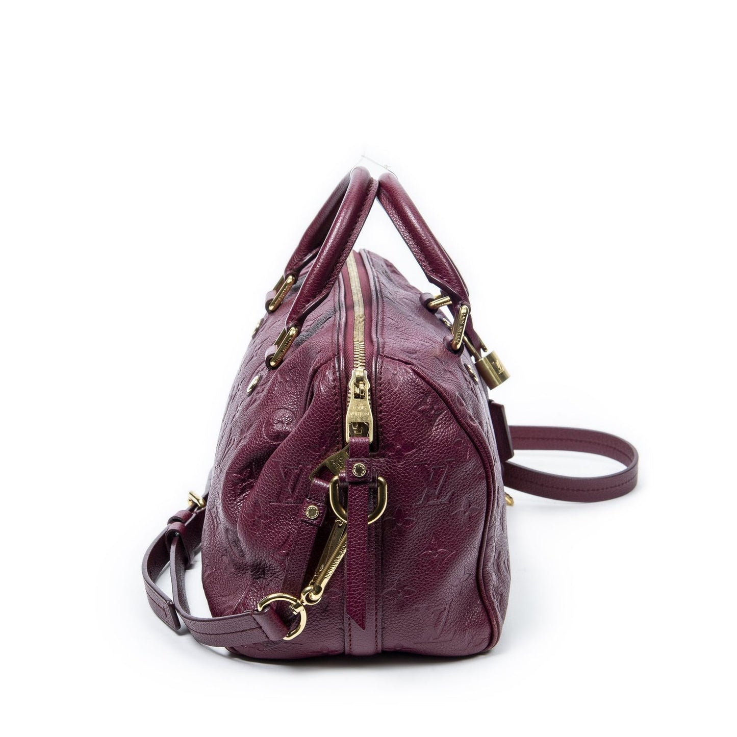 Louis Vuitton Speedy Bandouliere Raisin Monogram Empreinte Handbag — view 3