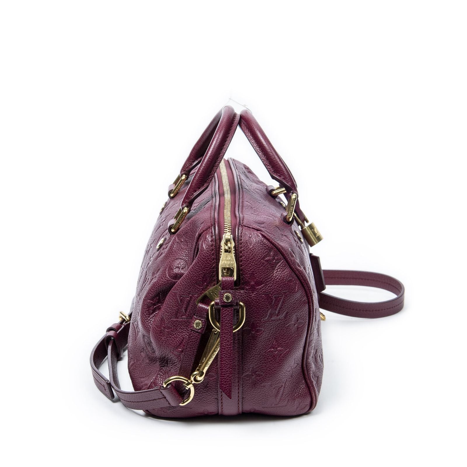 Louis Vuitton Speedy Bandouliere Raisin Monogram Empreinte Handbag — view 3