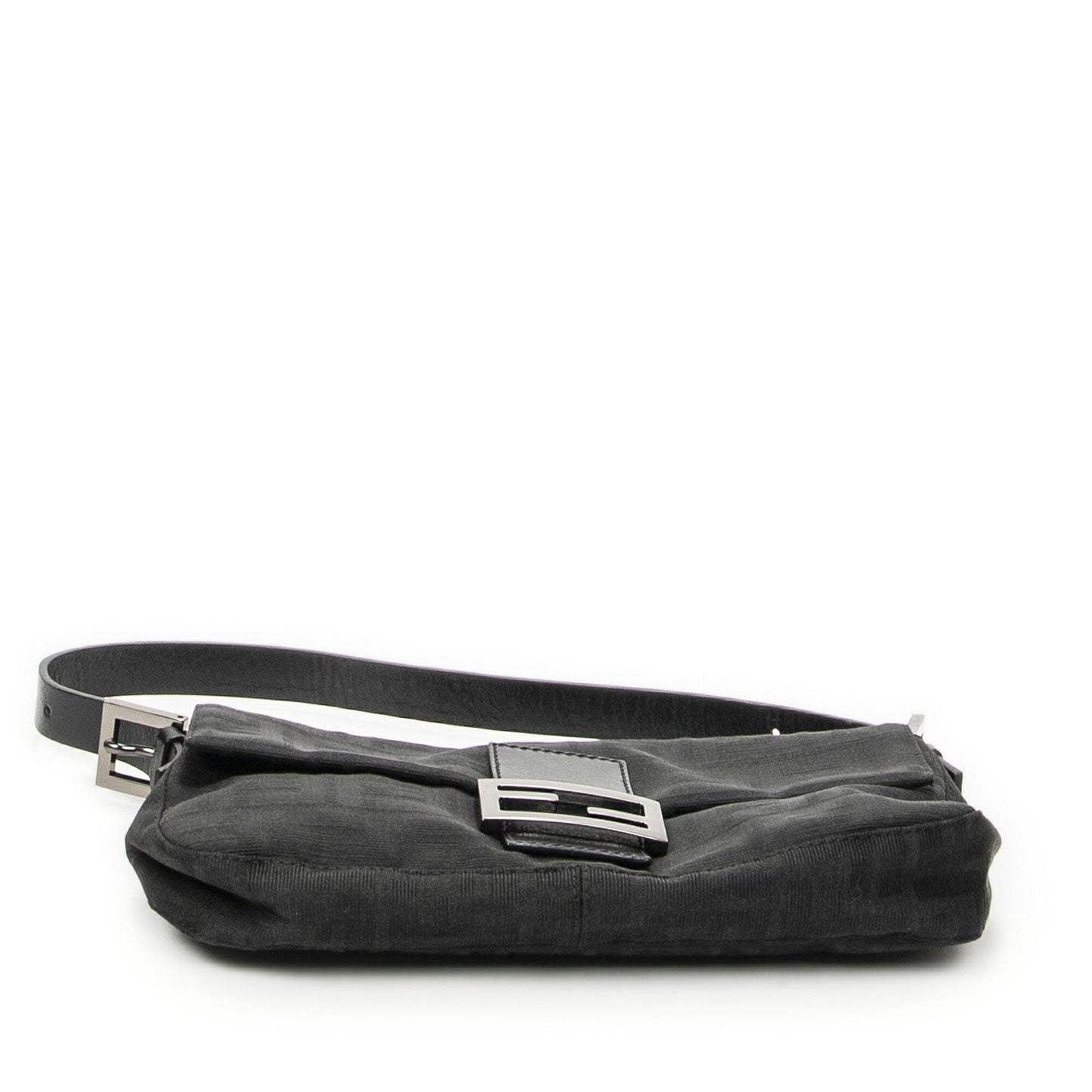 Fendi Baguette Black Zucca Canvas Messenger Bag — view 6