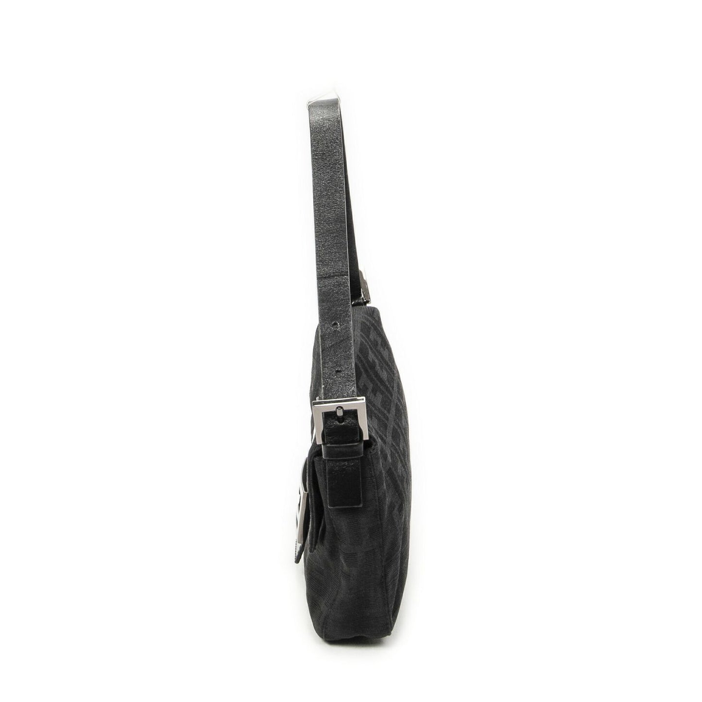 Fendi Baguette Black Zucca Canvas Messenger Bag — view 3