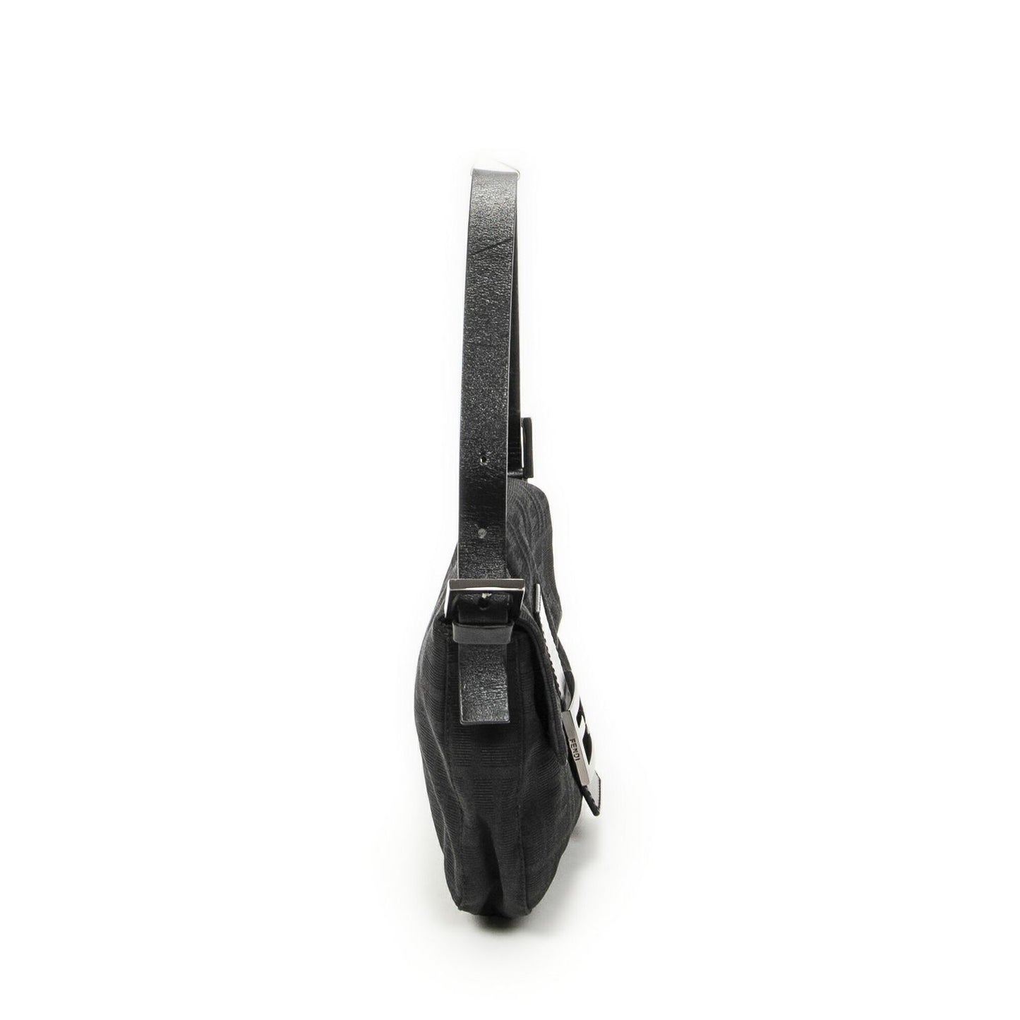 Fendi Baguette Black Zucca Canvas Messenger Bag — view 4