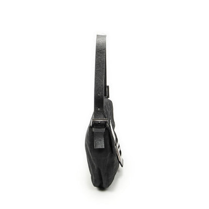 Fendi Baguette Black Zucca Canvas Messenger Bag — view 4