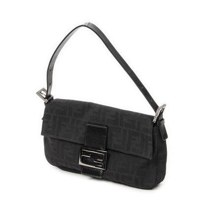 Fendi Baguette Black Zucca Canvas Messenger Bag — view 2