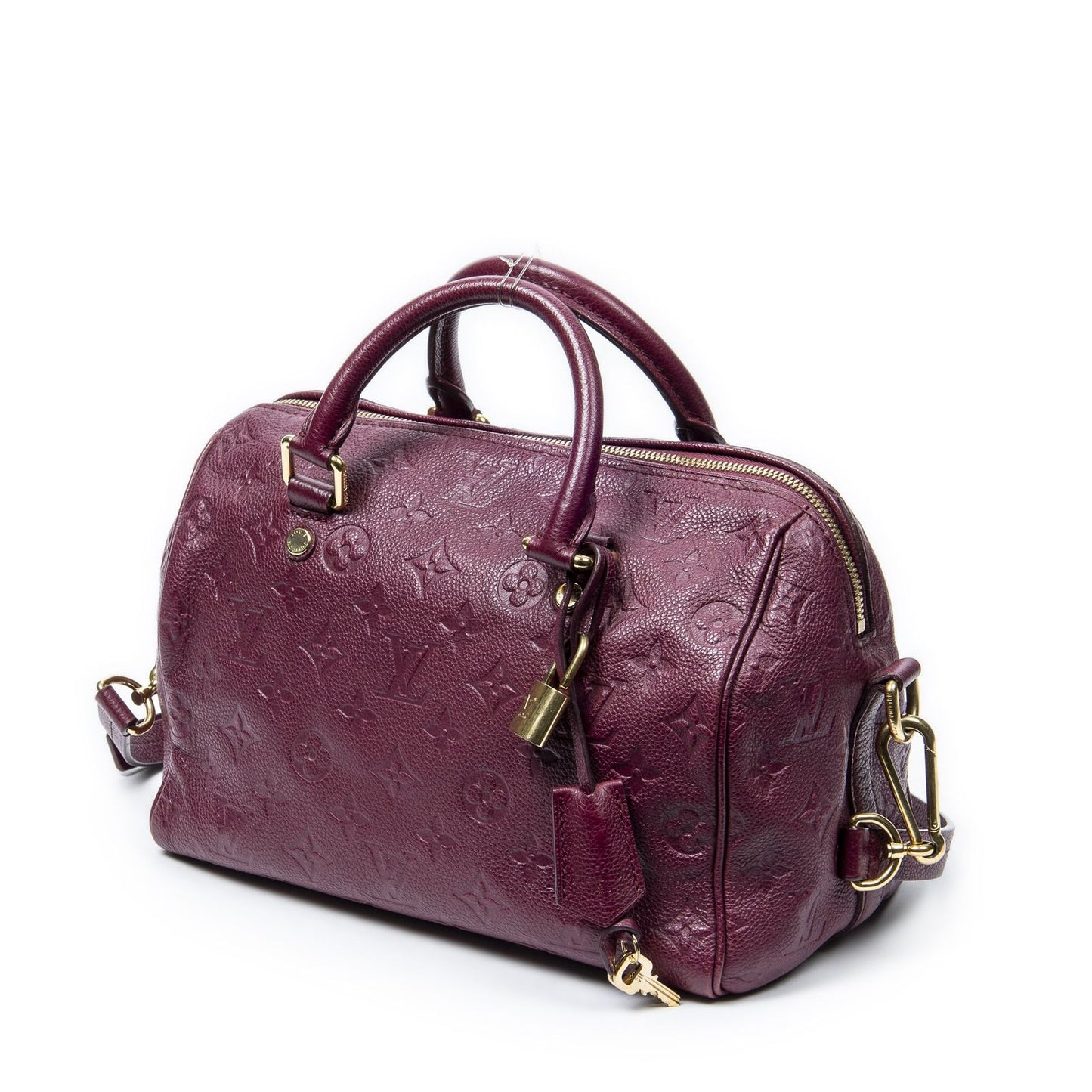 Louis Vuitton Speedy Bandouliere Raisin Monogram Empreinte Handbag — view 2