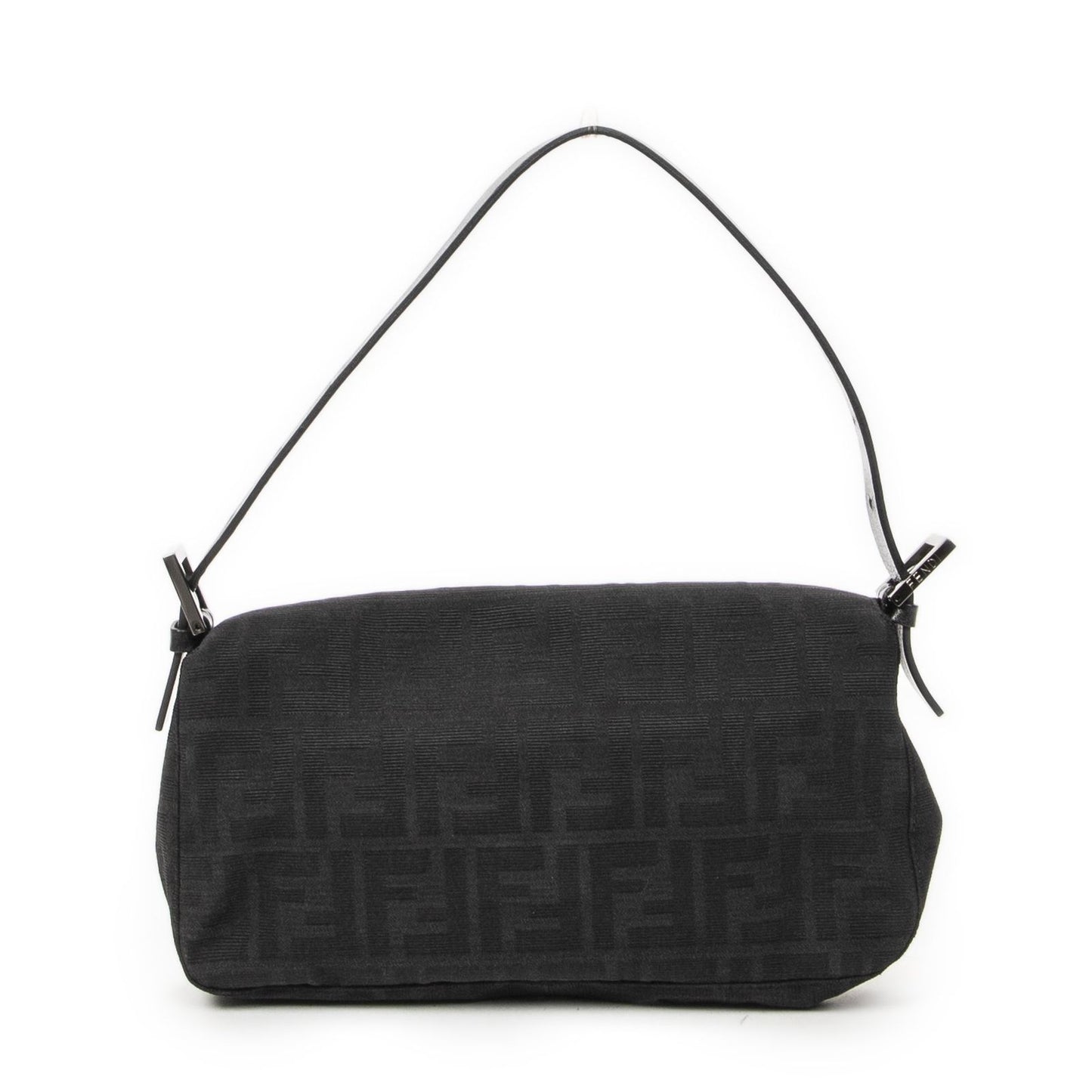 Fendi Baguette Black Zucca Canvas Messenger Bag — view 5