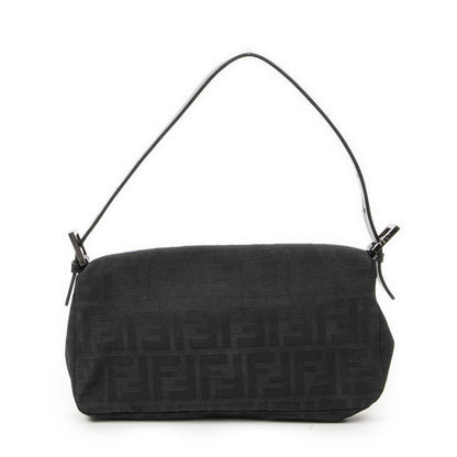 Fendi Baguette Black Zucca Canvas Messenger Bag — view 5