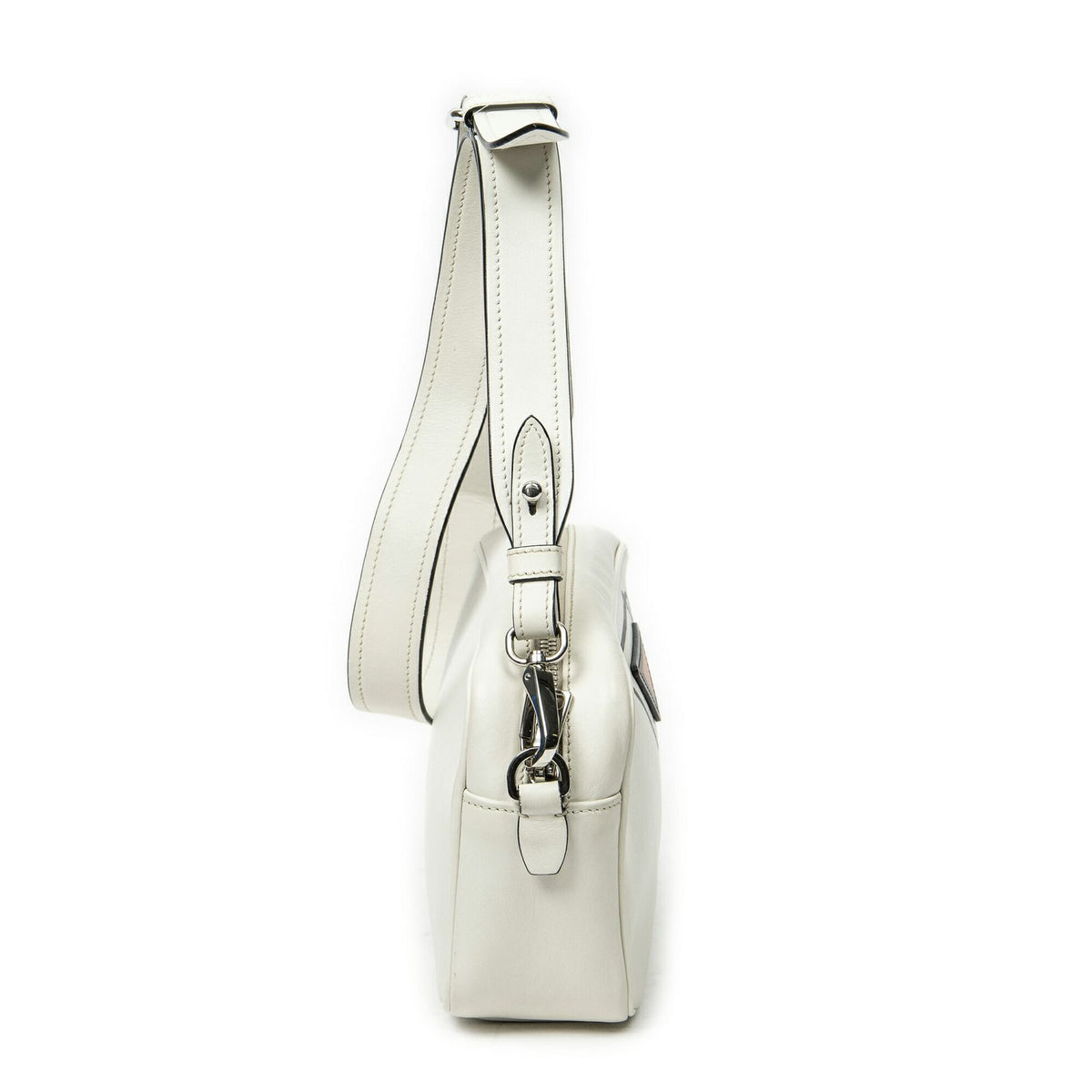 Prada Monki Pattern Camera Bag Ivory Calfskin Leather — view 4
