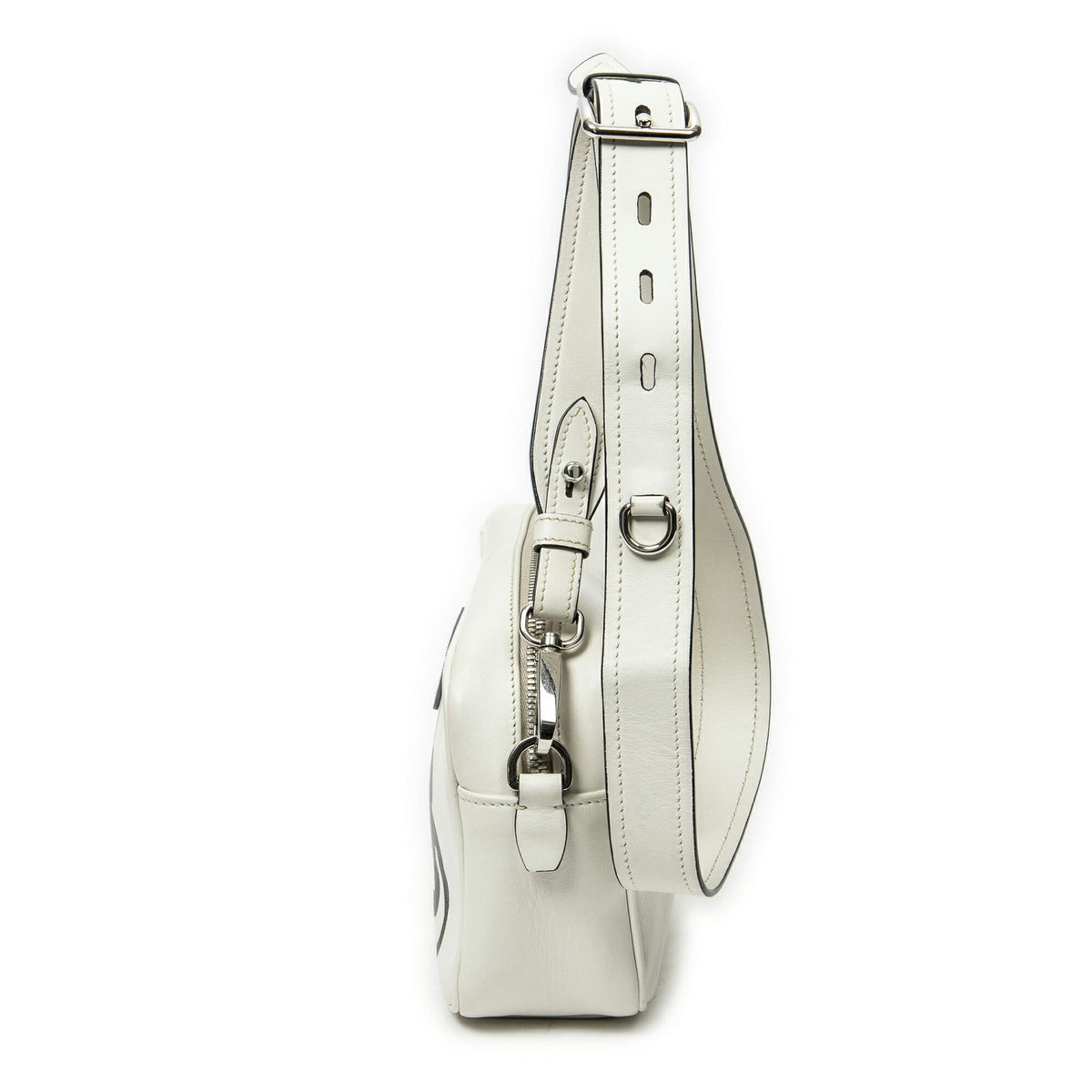 Prada Monki Pattern Camera Bag Ivory Calfskin Leather — view 3
