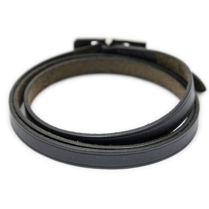 Hermes Kelly Ardion Triple Tour Bracelet Black Swift Leather — view 2