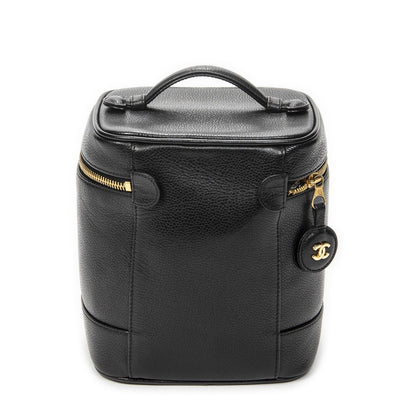 Chanel Timeless Tall Vanity Case Black Caviar Leather — view 5