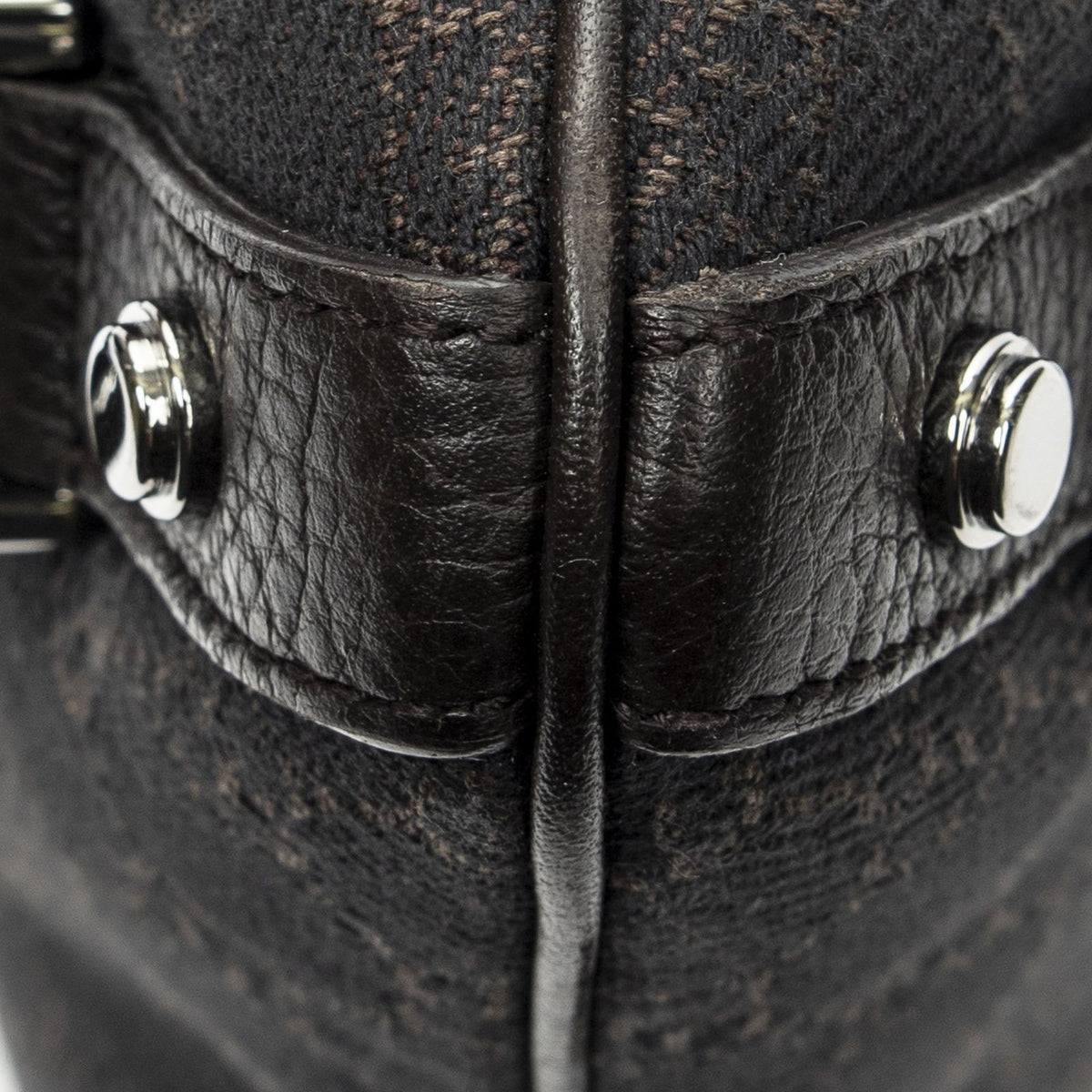 Gucci Abbey D Ring Crossbody Dark Brown GG Denim Canvas — view 8