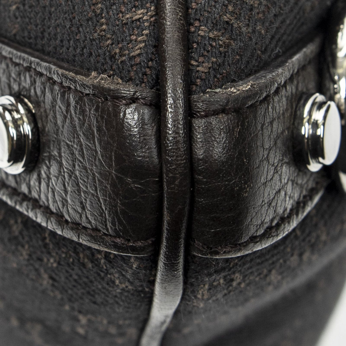 Gucci Abbey D Ring Crossbody Dark Brown GG Denim Canvas — view 7