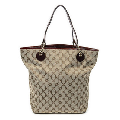 Gucci Eclipse Tote Bag Maroon Beige GG Canvas — view 5