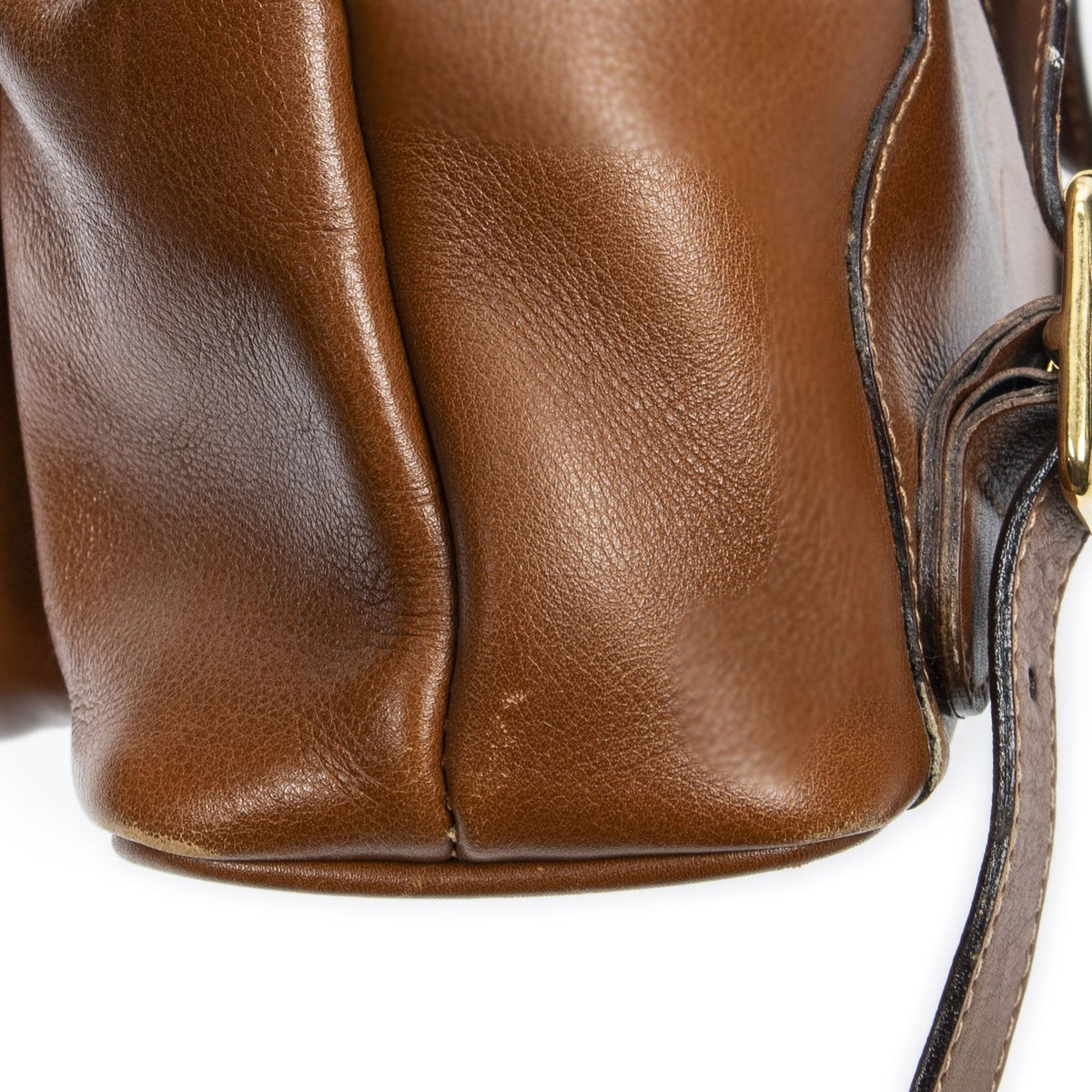Gucci Mini Bamboo Backpack Tan Calfskin Leather — view 7