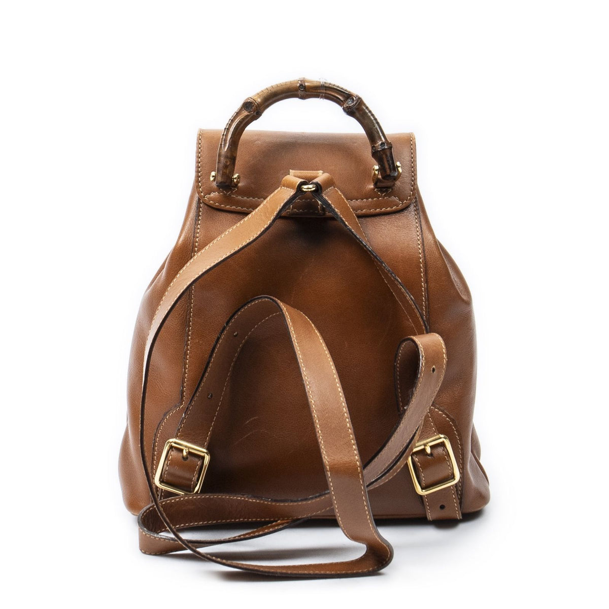 Gucci Mini Bamboo Backpack Tan Calfskin Leather — view 5