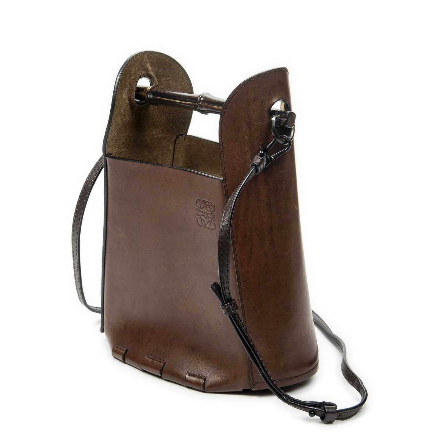 Loewe Bamboo Crossbody Dark Brown Calfskin Leather — view 2