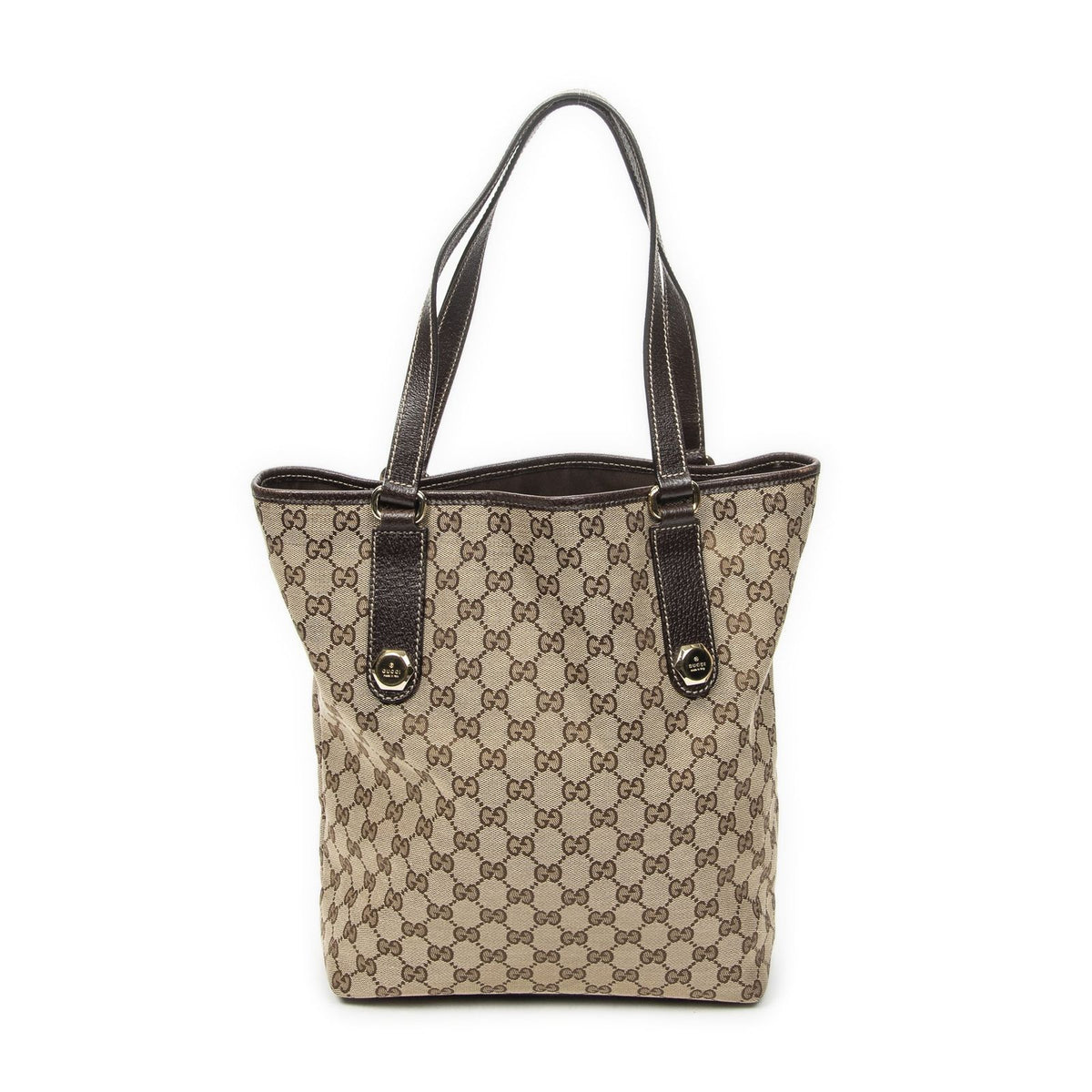 Gucci Charmi Tote Bag Beige Brown GG Canvas