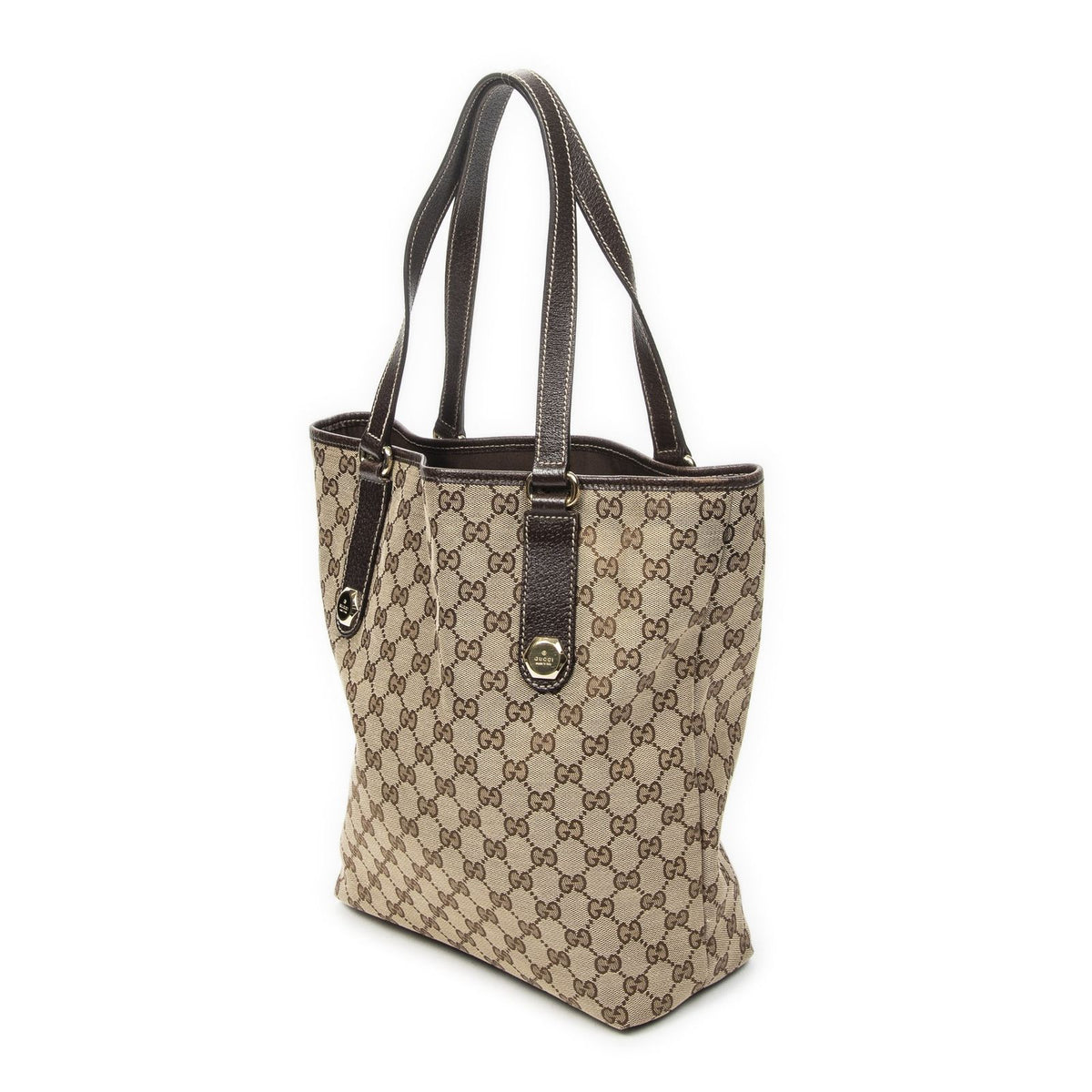 Gucci Charmi Tote Bag Beige Brown GG Canvas — view 2