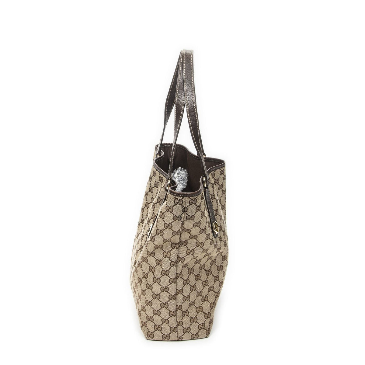 Gucci Charmi Tote Bag Beige Brown GG Canvas — view 4
